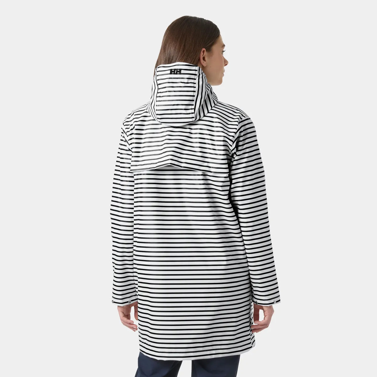 Helly Hansen Women's Moss Raincoat Regnfrakke Dame - White Navy -