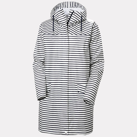 Helly Hansen Women's Moss Raincoat Regnfrakke Dame - White Navy -