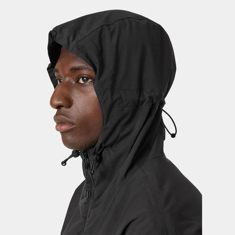 Helly Hansen Men's Move Hooded Rain Jacket Regnjakke Herre - Black -