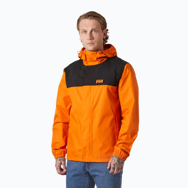 Helly Hansen Men's Vancouver Regnsæt Herre - Orange Peel / Black -