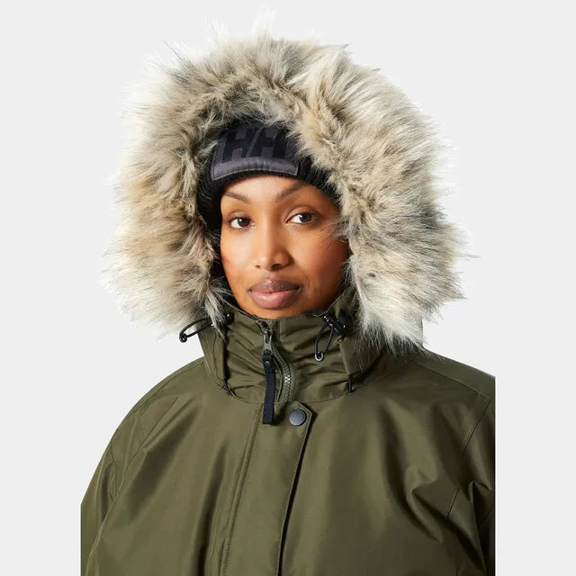 Helly Hansen Women's Senja Plus Parka Vinterfrakke Dame Plus Size - Utility Green -