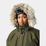 Helly Hansen Women's Senja Plus Parka Vinterfrakke Dame Plus Size - Utility Green -