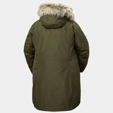 Helly Hansen Women's Senja Plus Parka Vinterfrakke Dame Plus Size - Utility Green -