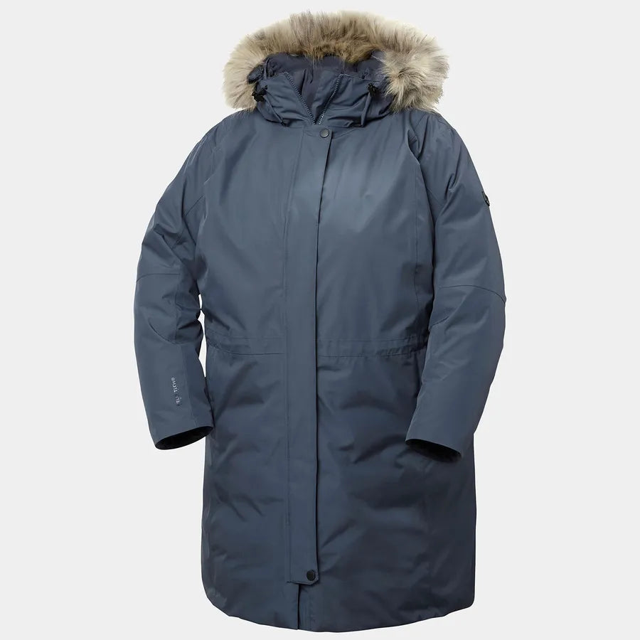 Helly Hansen Women's Senja Plus Parka Vinterfrakke Dame Plus Size - Alpine Frost