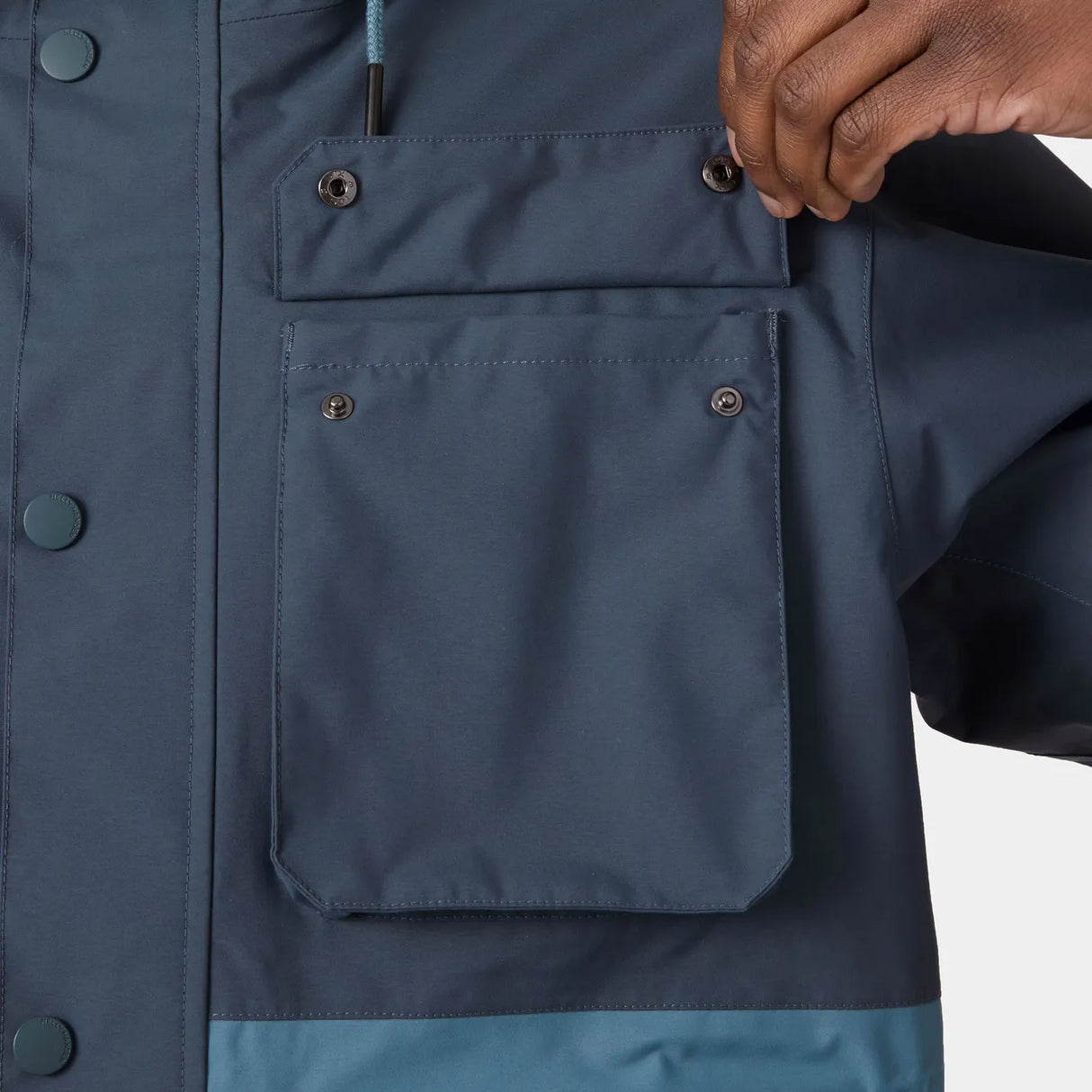 Helly Hansen Men's Escape Utility Rain Jacket Regnjakke Herre - Washed Navy -