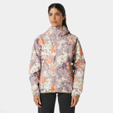 Helly Hansen Women's Graphic Rain Jacket Regnjakke Dame - Purple Clay - Purple Clay