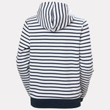Helly Hansen Women's Core Graphic Hoodie Hættetrøje Dame - White Lifestyle Stripe AOP -