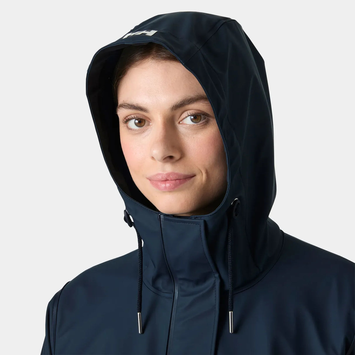 Helly Hansen Women's Moss Block PU Raincoat Regnfrakke Dame - Navy -