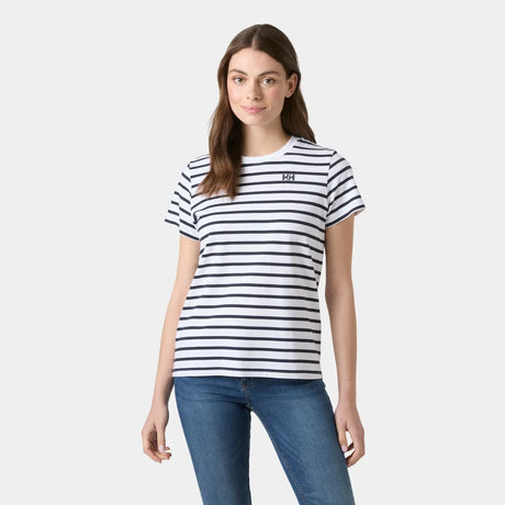 Helly Hansen Women's Core Graphic T-Shirt 2.0 Dame - White Lifestyle Stripe - XL