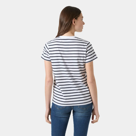 Helly Hansen Women's Core Graphic T-Shirt 2.0 Dame - White Lifestyle Stripe -