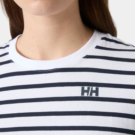 Helly Hansen Women's Core Graphic T-Shirt 2.0 Dame - White Lifestyle Stripe -