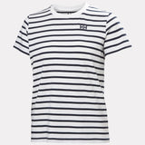 Helly Hansen Women's Core Graphic T-Shirt 2.0 Dame - White Lifestyle Stripe -