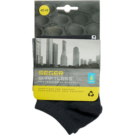 Seger Sport Shaftless Ankelstrømper - Black -