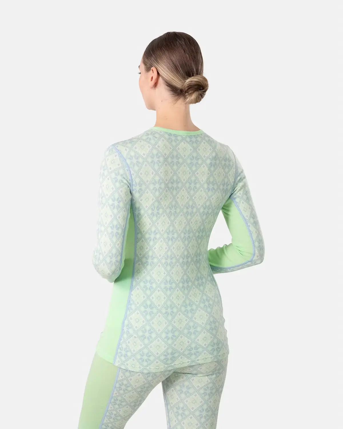 Kari Traa Rose Long Sleeve High Waist Skiundertøj Sæt Dame - Mint