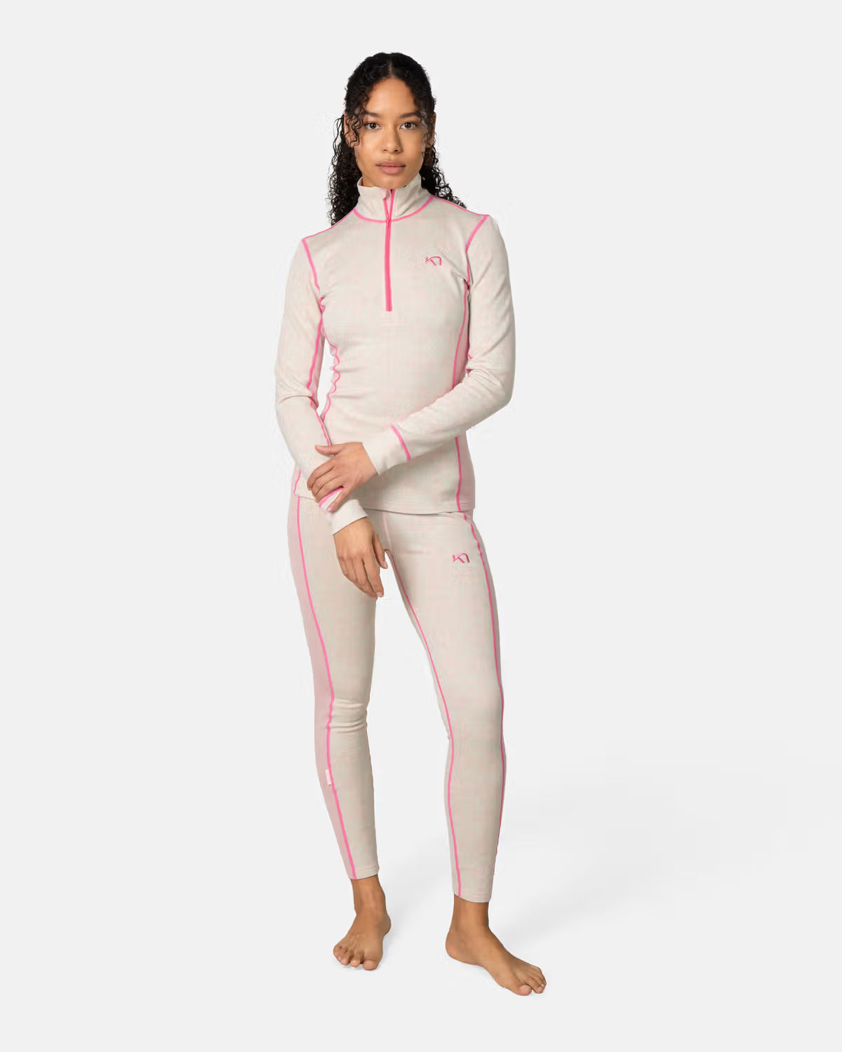 Kari Traa Rose High Waist Pants Skiunderbukser Dame - Cotton Candy -