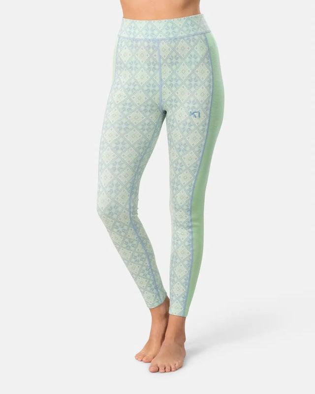 Kari Traa Rose Half Zip High Waist Skiundertøj Sæt Dame - Mint -