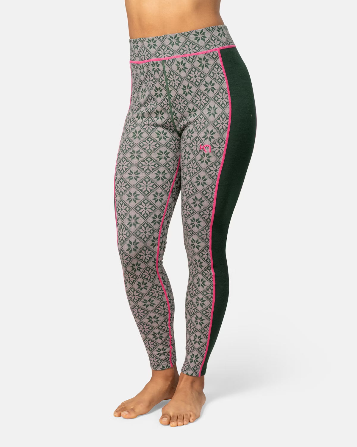 Kari Traa Rose Half Zip High Waist Skiundertøj Sæt Dame - Thyme Green