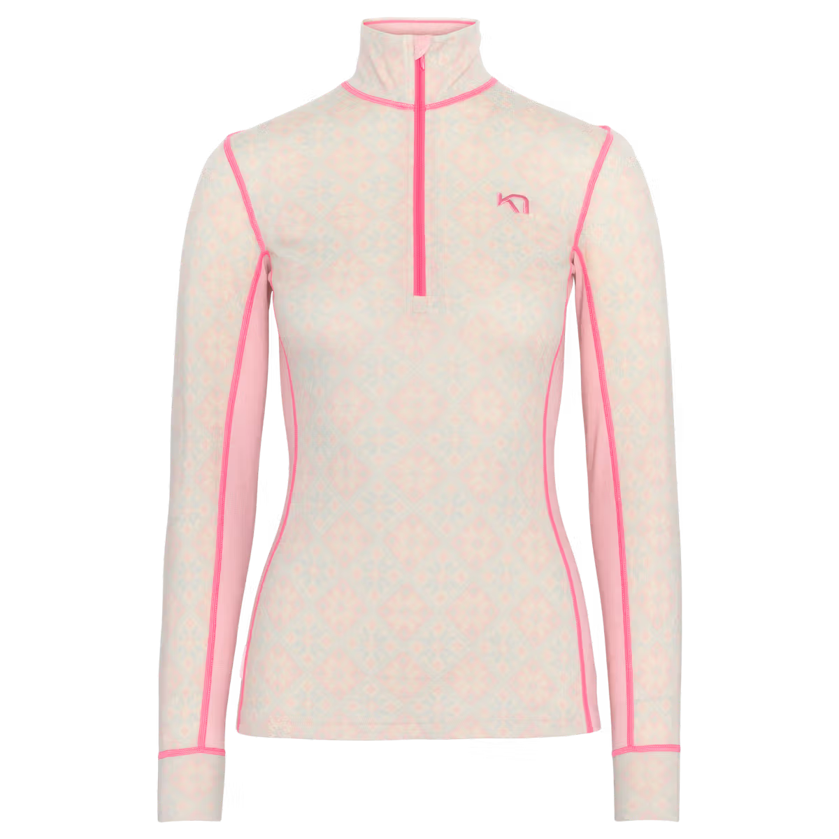 Kari Traa Rose Half Zip Skiundertrøje Dame - Cotton Candy -