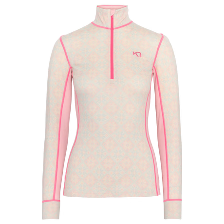 Kari Traa Rose Half Zip Skiundertrøje Dame - Cotton Candy -