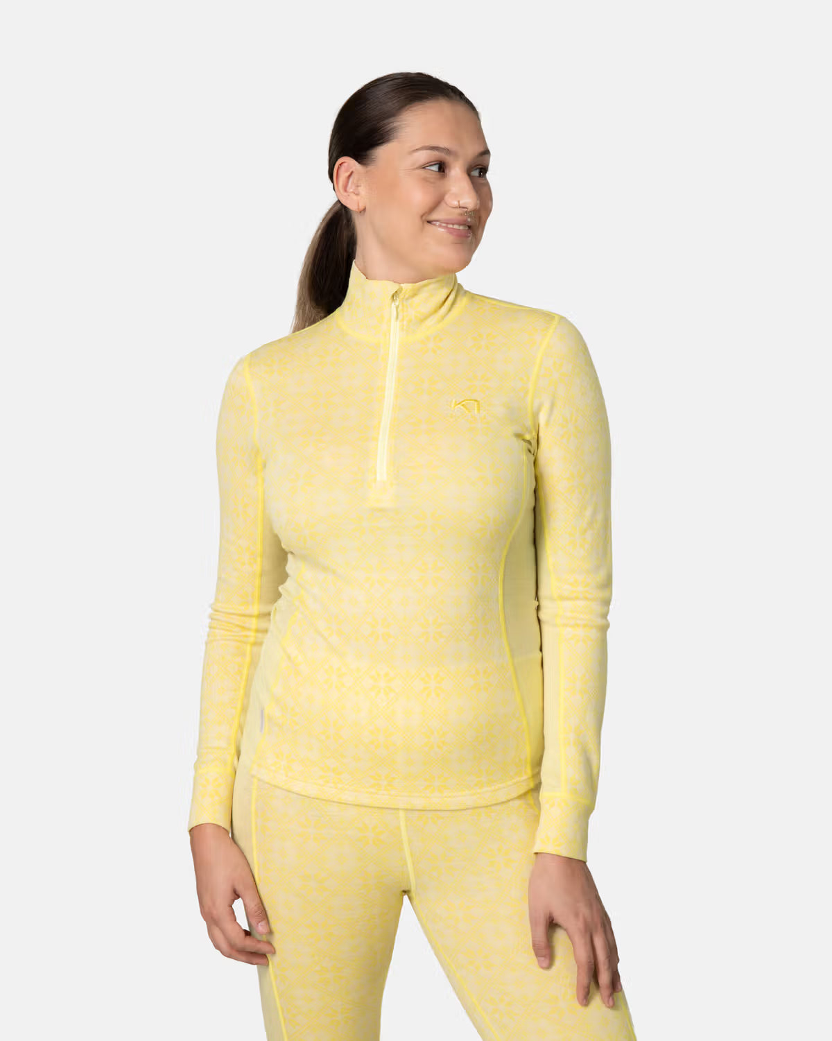 Kari Traa Rose Half Zip Skiundertrøje Dame - Yellow - Yellow