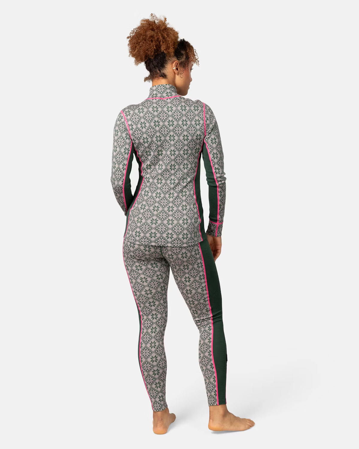 Kari Traa Rose Half Zip High Waist Skiundertøj Sæt Dame - Thyme Green