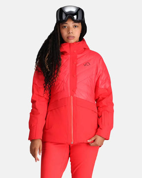 Kari Traa Ragnhild Down Jacket Skijakke Dame - Heat Red - Heat Red