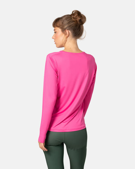Kari Traa Nora 2.0 Long Sleeve Langærmet Træningstop Dame - Bright Pink -