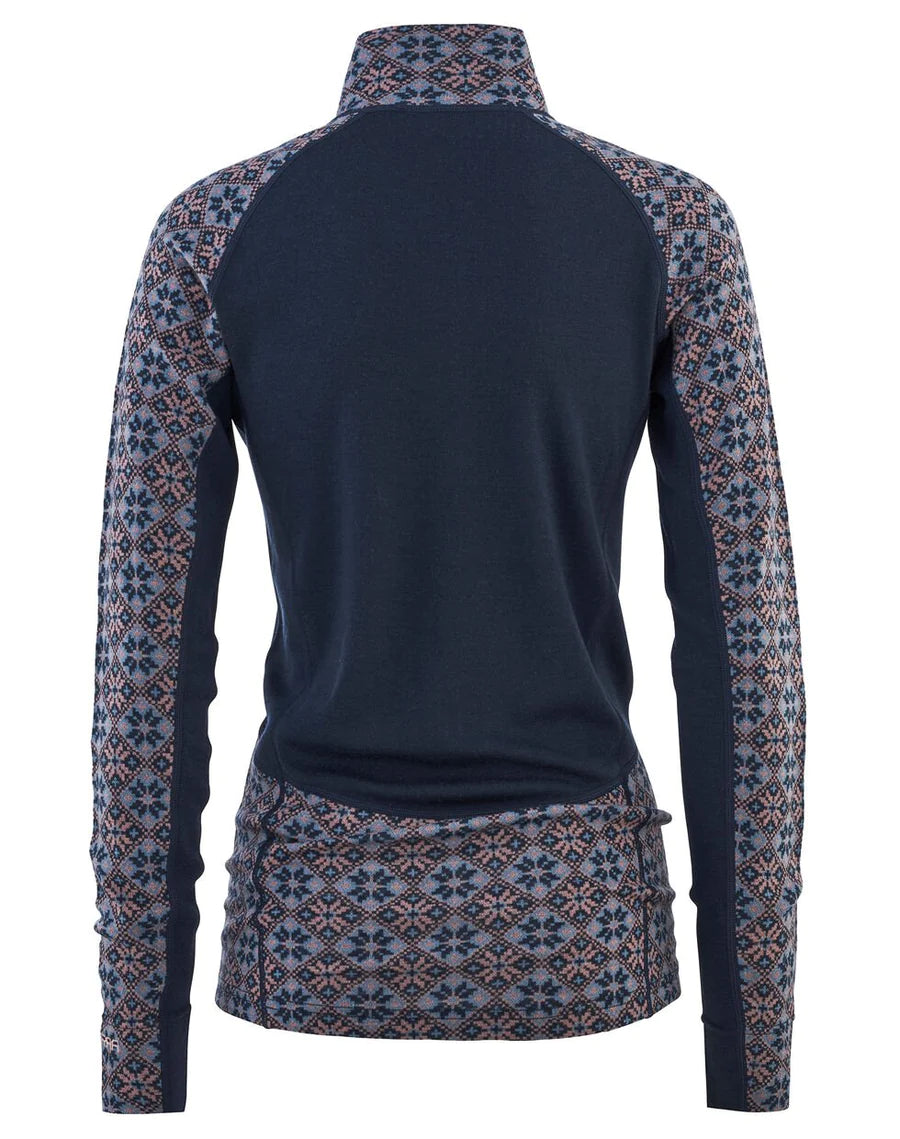 Kari Traa Rose Light Half Zip Capri Skiundertøj Sæt Dame - Royal -