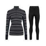 Kari Traa Åkle Half Zip & Klara Pant Skiundertøj Sæt Dame - Dark Grey / Black - XL