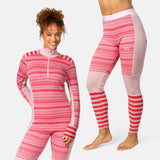 Kari Traa Åkle Half Zip High Waist Skiundertøj Sæt Dame - Gum Pink
