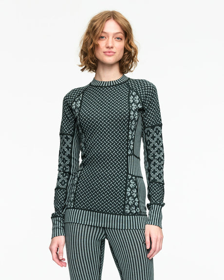 Kari Traa Smekker Long Sleeve Baselayer Skiundertrøje Dame - Pine Green -