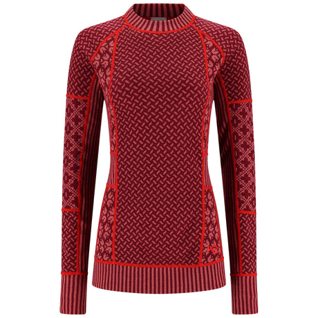 Kari Traa Smekker Long Sleeve Baselayer Skiundertrøje Dame - Rouge Red - Rouge Red