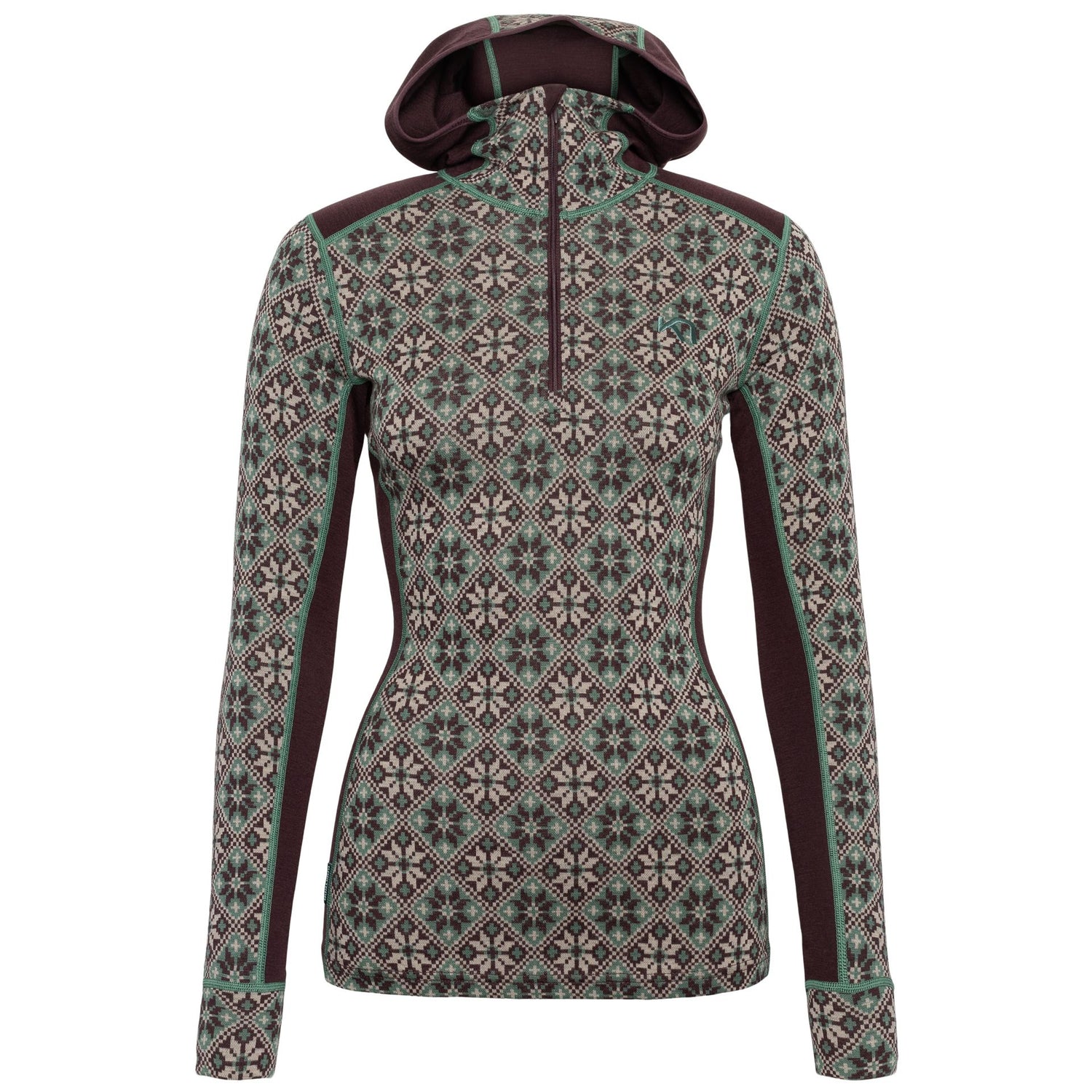 Kari Traa Rose Hoodie High Waist Skiundertøj Sæt Dame - Forest Green -