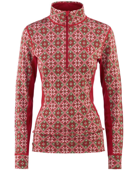 Kari Traa Rose Half Zip High Waist Skiundertøj Sæt Dame - Red -