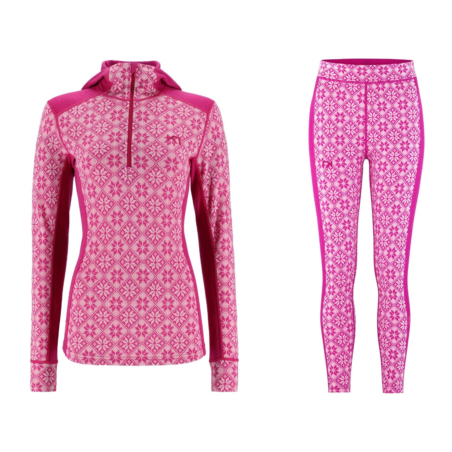 Kari Traa Rose Hoodie High Waist Skiundertøj Sæt Dame - Fucha - XL
