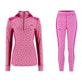 Kari Traa Rose Hoodie High Waist Skiundertøj Sæt Dame - Fucha - XL