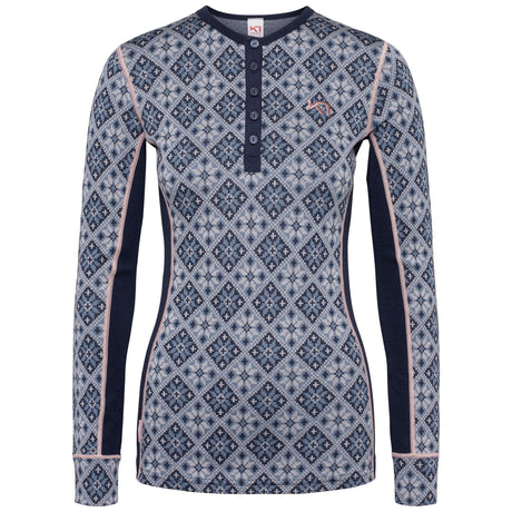 Kari Traa Rose Long Sleeve Baselayer - 100% Merinould - Dusty Blue