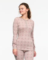 Kari Traa Rose Long Sleeve High Waist Skiundertøj Sæt Dame - Taupe