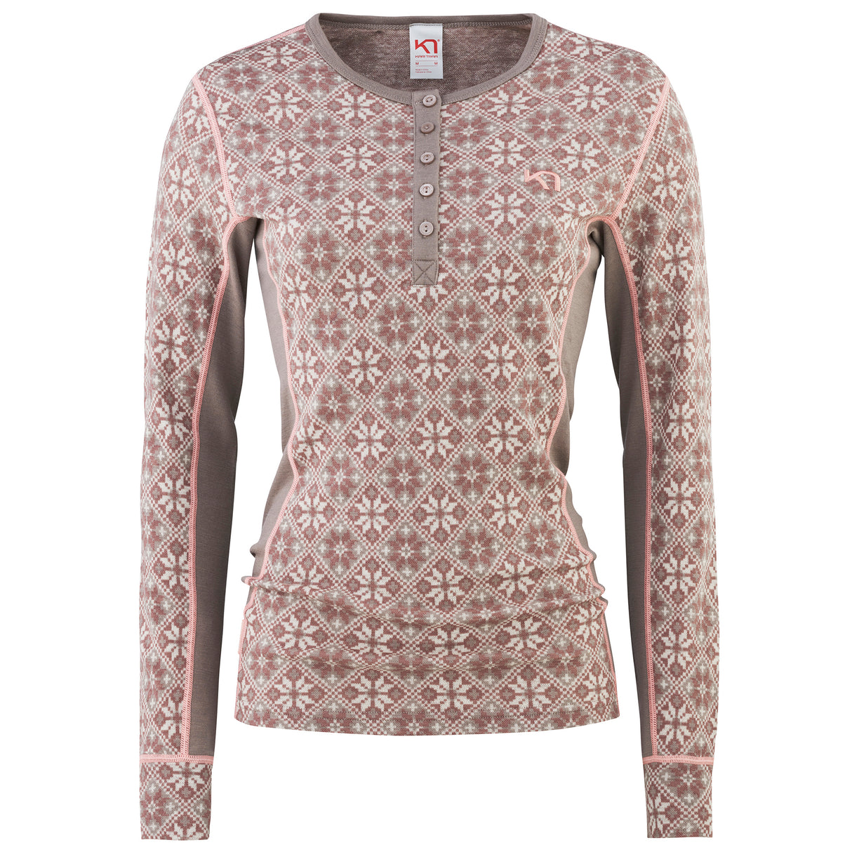 Kari Traa Rose Long Sleeve High Waist Skiundertøj Sæt Dame - Taupe