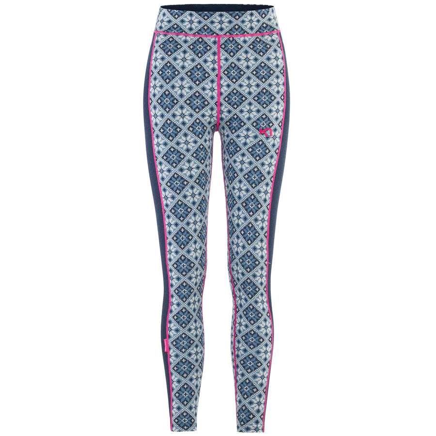 Kari Traa Rose Long Sleeve High Waist Skiundertøj Sæt Dame - Royal -