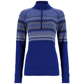 Kari Traa Silja Half Zip Baselayer Skiundertrøje Dame - Azure Blue