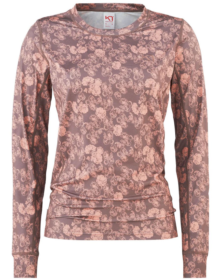 Kari Traa Fantastisk Skiundertøj Sæt Dame - Recycled Taupe Dusty Pink -