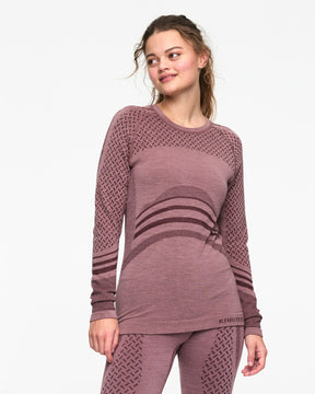 Kari Traa Oline Long Sleeve Langærmet Skiundertrøje Dame - Taupe - Taupe