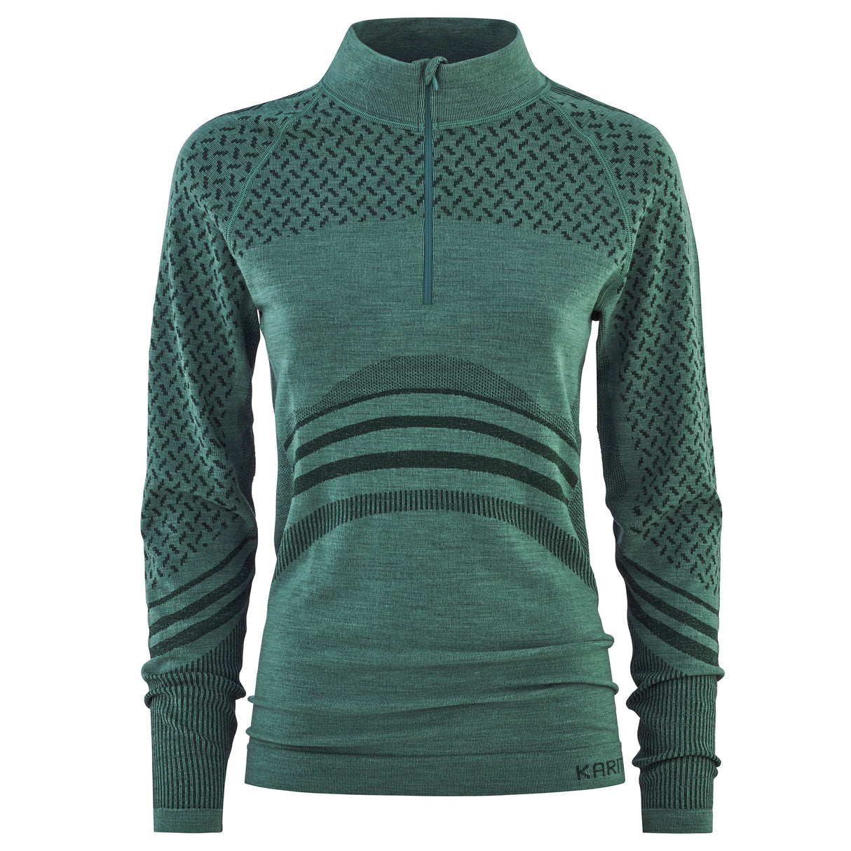 Kari Traa Oline Half Zip Skiundertrøje Dame - Murk Green