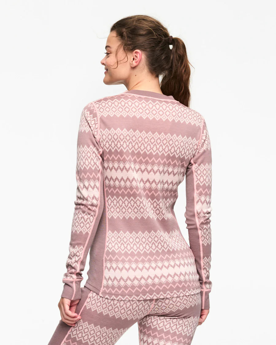 Kari Traa Agnes 2.0 Long Sleeve Skiundertøj Sæt Dame - Taupe