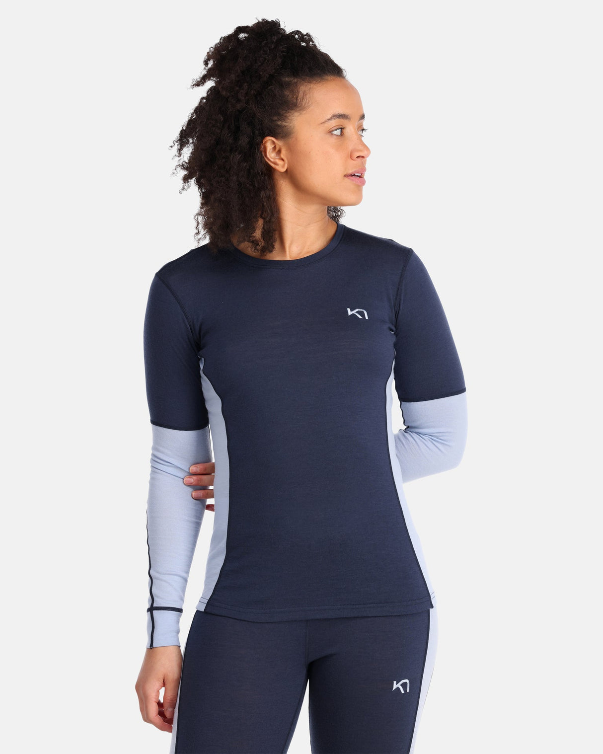 Kari Traa Elenore / Klara Baselayer Skiundertøj Sæt Dame - Marin / Black -