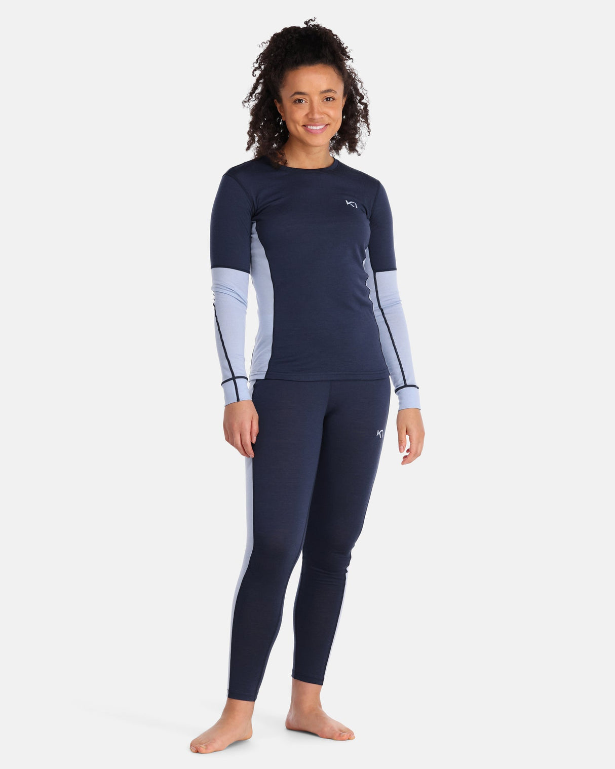 Kari Traa Elenore / Klara Baselayer Skiundertøj Sæt Dame - Marin / Black -