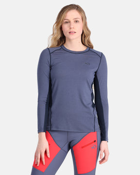 Kari Traa Sval Long Sleeve Langærmet T-shirt Dame - Moon Blue