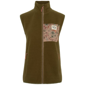 Kari Traa Røthe Fleece Vest Dame - Dark Olive Green - Dark Olive Green