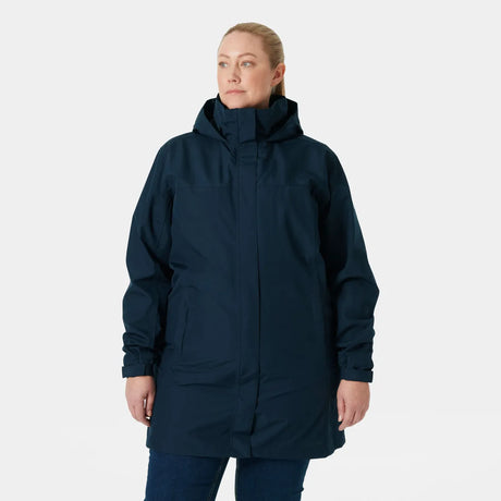 Helly Hansen Women’s Aden Long Rain Jacket Regnjakke Dame - Navy - Navy